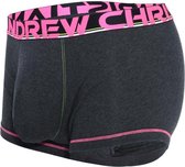 Andrew Christian Almost Naked Cotton Boxer 91738CHA - Grijs | Maat S | Heren Boxer | Strakke Boxer | Boxer met korte pijpen | Mannen Boxer