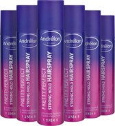 Andrélon Pink Collection Pretty Perfect Strong Hold Haarspray - 6 x 250 ml - Voordeelverpakking