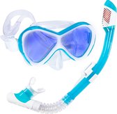 Atlantis Abaco Combo - Snorkelset - Duikbril - Snorkel - Kinderen - Wit/Turquoise met UV lens