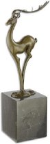 Beeld - Antilopen - Bronzen sculptuur - 39 cm hoog