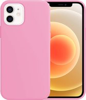 iPhone 12 Mini Case Hoesje Siliconen Hoes Back Cover - Roze