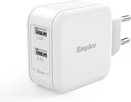 Chargeur de prise USB | Charge rapide 3.0 | 2 ports (blanc) | bol.