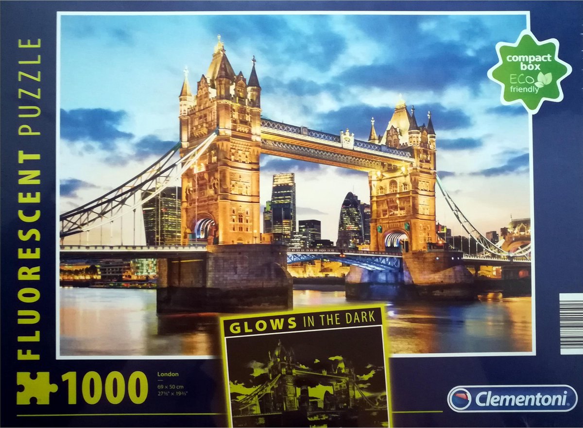Ruilhandel vorm Wanneer Clementoni Glows in the Dark Puzzel - Tower Bridge London - 1000 Stukjes |  bol.com