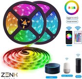 ZenXstore - LED Strip - 5 Meter - met Afstandsbediening 10 mm breed