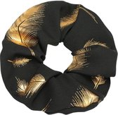 Scrunchie Gouden veer | Zwart