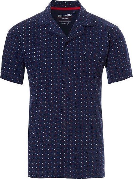 Shirt Pastunette - Doorknoop - Blauw - Katoen - Maat M