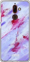Nokia 7 Plus Hoesje Transparant TPU Case - Abstract Pinks #ffffff