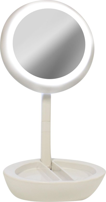 10x Vergrotende LED Make-upspiegel - Make-upspiegel - Opvouwbaar - Makkelijk Mee te Nemen - 2 soorten spiegels - Starlyf