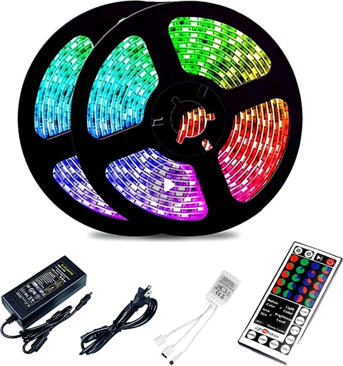 Top Kwaliteit Led Strip 5050 RGB - Led Strip 5 Meter - Led Strips Met 44 Keys Afstandsbediening Met