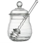 SVH Company Glazen Honingpot met Lepel en Deksel Glas - 300 ml