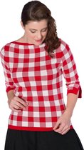 Banned Check Me 40's Jumper Top Rood