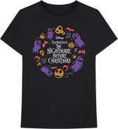 Disney The Nightmare Before Christmas - Character Flight Heren T-shirt - M - Zwart