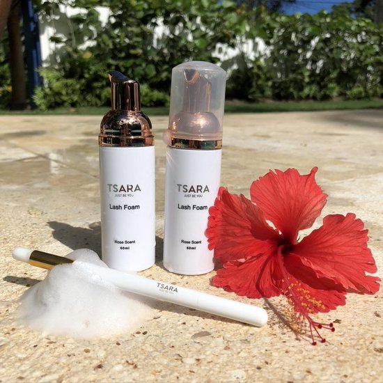 TSARA Wimper Shampoo + luxe borstel | Lash foam | wimper zeep |  wimperreiniging |... | bol.com