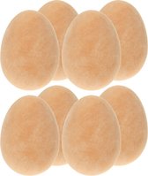 8x stuks namaak eieren stuiterend bruin 5 cm - Speelgoed - Fopartikel