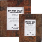 Raw Materials Factory Fotolijstjes - Set van 2 - Muurdecoratie - Gerecycled hout