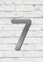 HUISNUMMER 7 RVS MODERN 20CM - Zonder te Boren