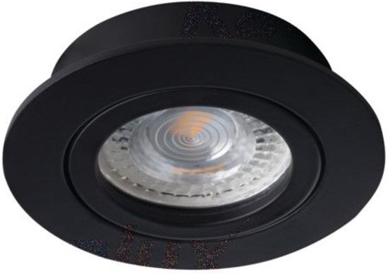 Kanlux Govik Einbauspot GU5.3/GU10 – Schwarz, Für 67 Mm Loch, Max. 10 W, Ohne Leuchtmittel