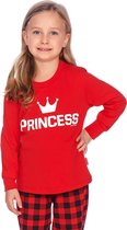 Doctor Nap Katoenen Familie Pyama Meisjes | Lange Mouw Lange Broek | Pyjama Meisjes | Matching Gezin Pyjama | Kerst Pyjama | Princess Rood PDG.9750 - 110/116
