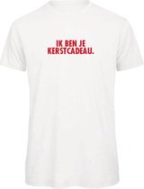 Kerst t-shirt wit - Ik ben je kerstcadeau - soBAD. | Kerst t-shirt soBAD. | kerst shirts volwassenen | kerst t-shirts volwassenen | Kerst outfit | Foute kerst t-shirts