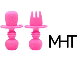 Kinderservies - Roze - Bestek - Vork & Lepel - BPA vrij - Leren eten