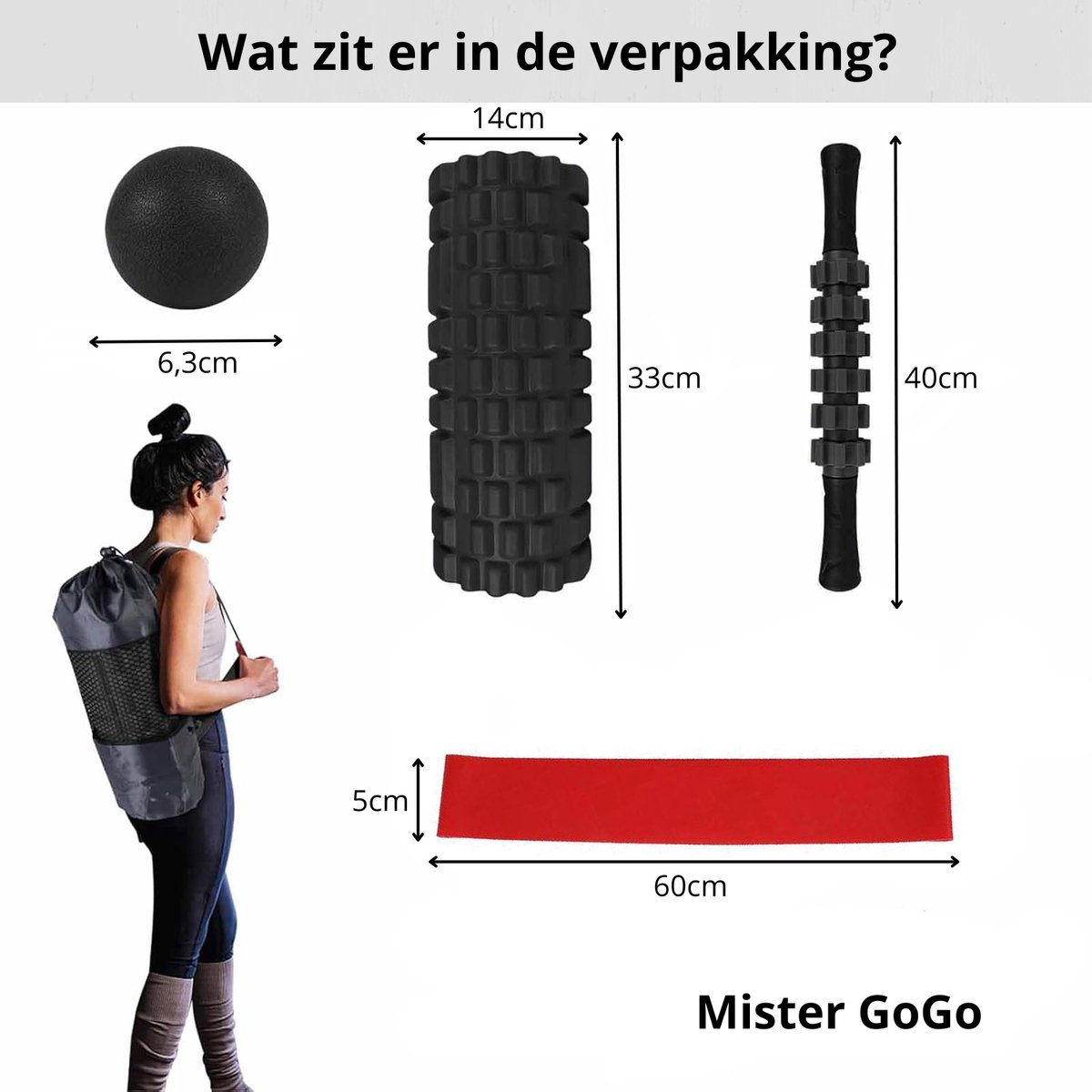 Foam Roller Set 4-delig - Complete Massage Kit thumbnail 2