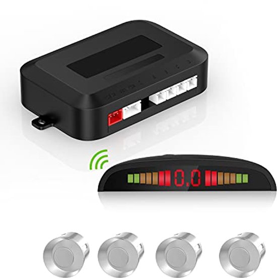 Draadloze parkeerhulp met 4 PDC-sensoren en LED-display