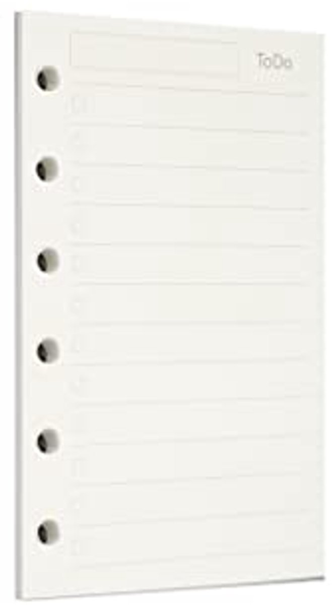 Navulbaar A7 Papier voor 6 Gaten Organizer - 45 Vellen / 90 Pagina's