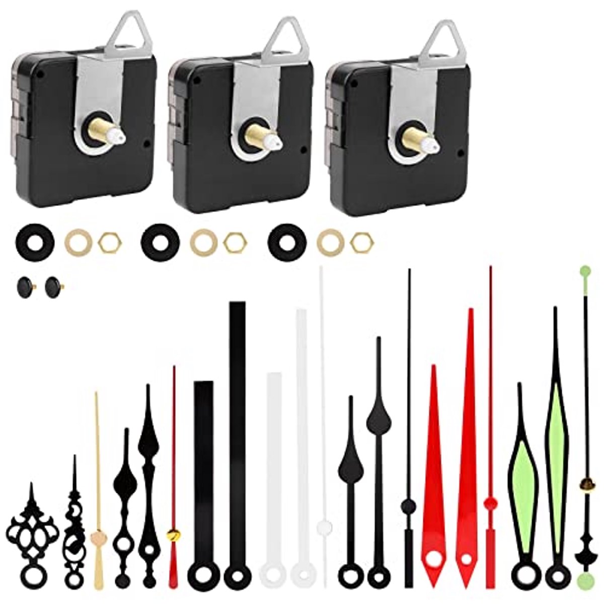 Kwarts Uurwerk Set voor Wandklok Reparatie - 3 Stuks met Wijzers en Precisie Mechanisme