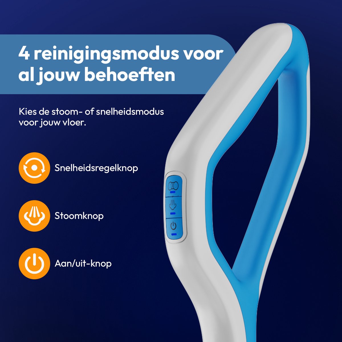 BOLLIT 1500W Elektrische Dweil STOOM - Stoomreiniger en Schrobber TURBO - Dweilapparaat - Vloerreiniger voor alle Harde & Houten Vloeren - Reinigingsmachine - Wendbaar Dweilsysteem - Vloermop - SprayMop thumbnail 6
