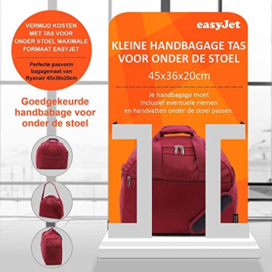 Kono Sac a Dos de Voyage Bagage Cabine 45x25x20cm pour sous Siège