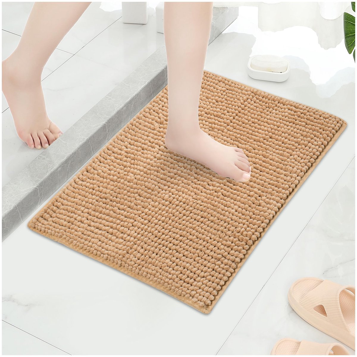 Azomor® Zachte en absorberende badmat met antislip en multifunctioneel gebruik