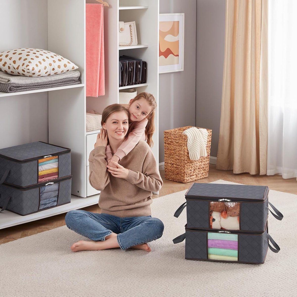 Candala Opbergzakken Set van 3 Wit Compressie, Luchtdicht, Organizer