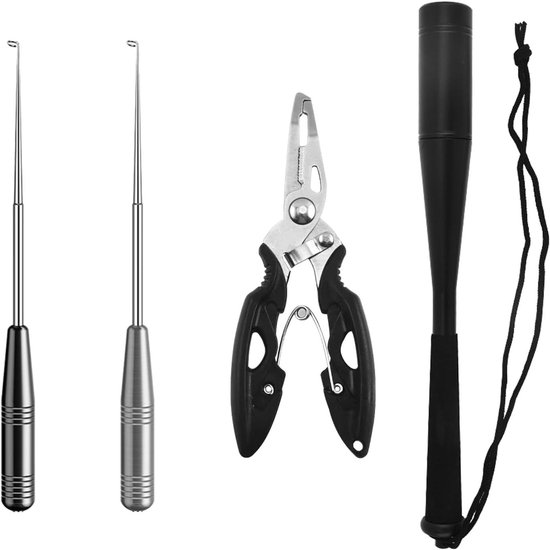 Set van 4 visdoders – aluminium – 24,5 cm – ideaal voor beginners