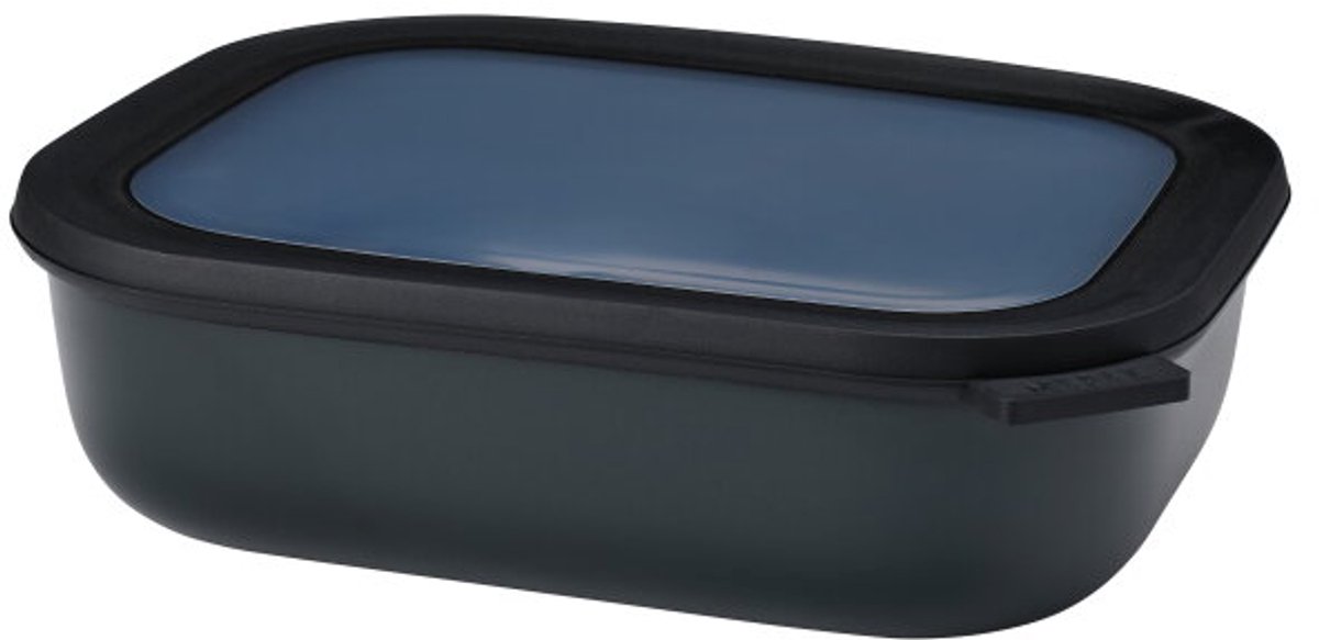 Mepal ? Multikom Cirqula rechthoekig 2000 ml ? Mag in de vriezer magnetron en vaatwasser ? Nordic black ? Geschikt als meal prep bakje