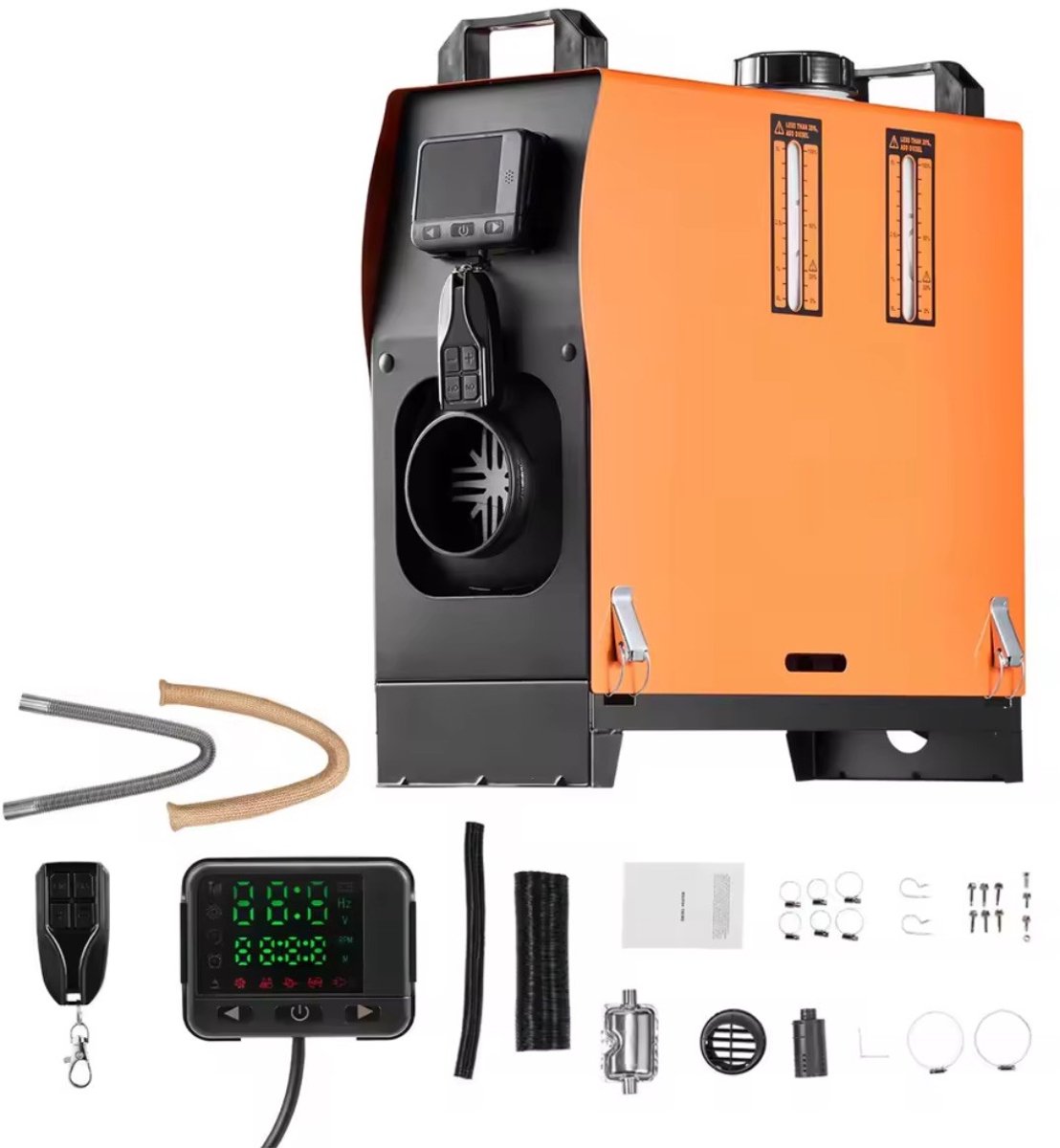 Diesel Standkachel - 5KW 12V - Luchtverwarmer Met Een Intelligente LCD-monitor En Afstandsbediening - Brandstoftank Van 5L - Auto Heater - Voor Auto's, Vrachtwagens, Boten, Graafmachines, Technische Ruimtes En Binnenshuis