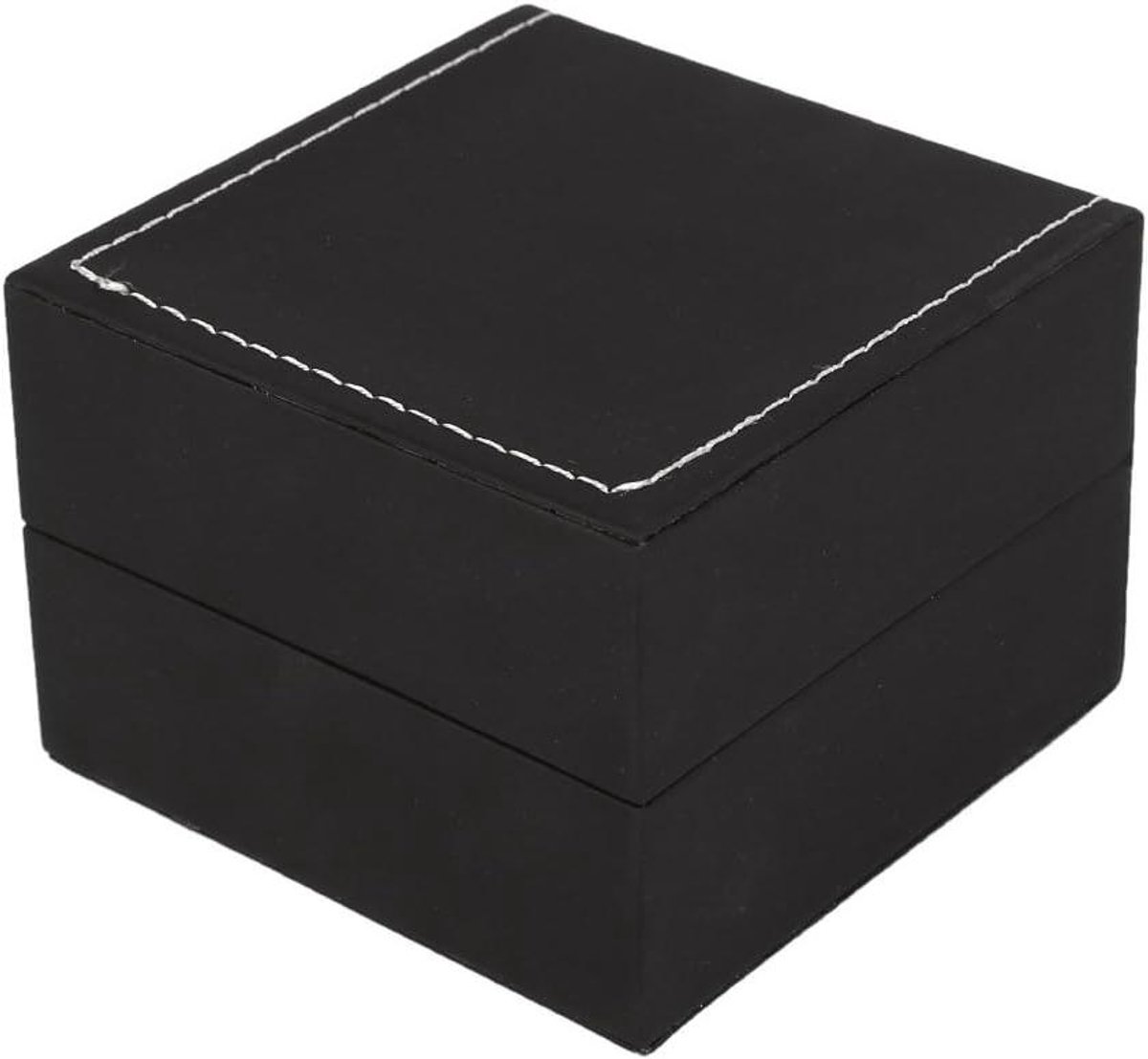 Horlogedoos voor 1 horloge - Zwarte PU lederen cadeau vitrine met armbandopbergdoos