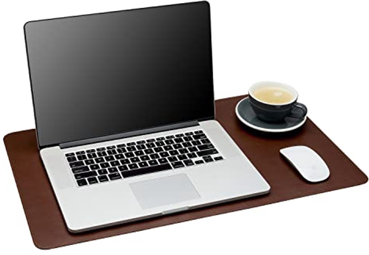Leren bureaumat 61 x 35 cm - elegante en duurzame computermat voor op kantoor