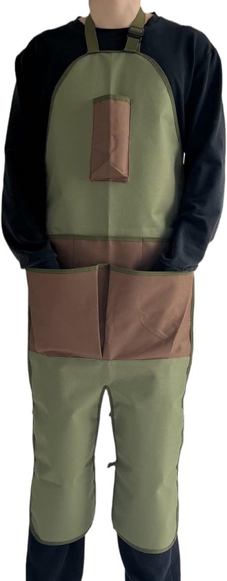 Professioneel Werk Schort - Garden Tool Schort Serie - Tuin Schort - Meerdere Zakken - Beenbescherming - Oxford Stof - Groen - Voor Klussen En Doe-Het-Zelf - Gereedschap Organizer - Beschermende Kleding