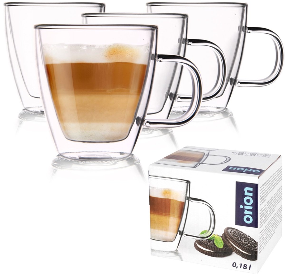 Thermische Glazen met Dubbele Wand 180 ml 4 stuks - Koffieglazen - Theeglazen - Glazen - Dubbelwandig