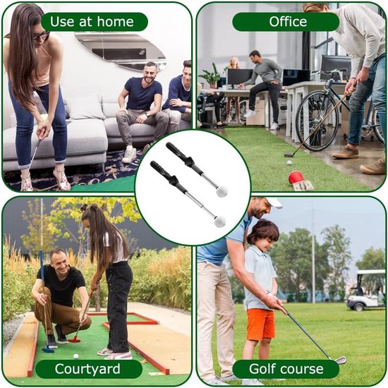 Intrekbare golftrainingshulp met golfswing-trainer voor indoor oefeningen — afbeelding 5