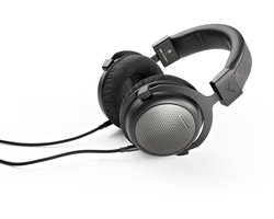T1 HiFi hoofdtelefoon met kabel, Tesla Technology 32 Ohm, zwart