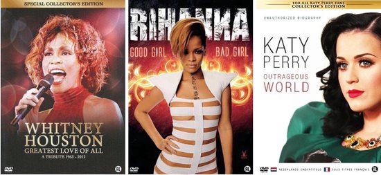 Katy Perry - Outrageous world - Rihanna Good Girl Bad Girl - Whitney Houston - Greatest love of all ( 3 aparte dvds )
