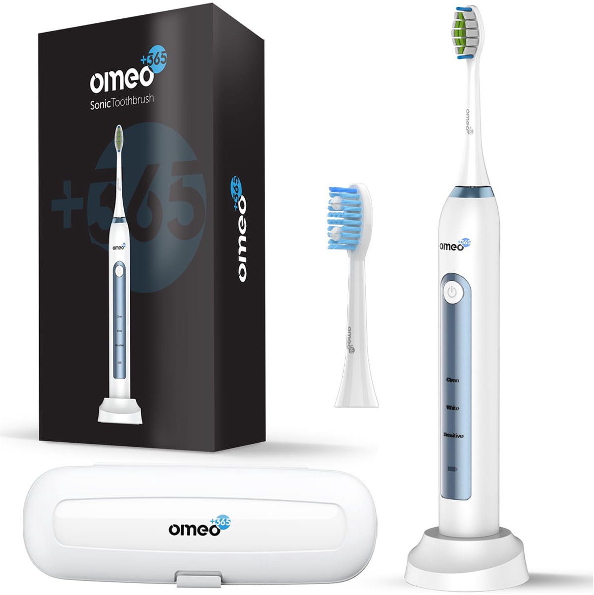 OMEO +365 Classic - Elektrische Tandenborstel Sonisch - 48000 bewegingen/min - 60 dagen batterij - IPX7 waterdicht