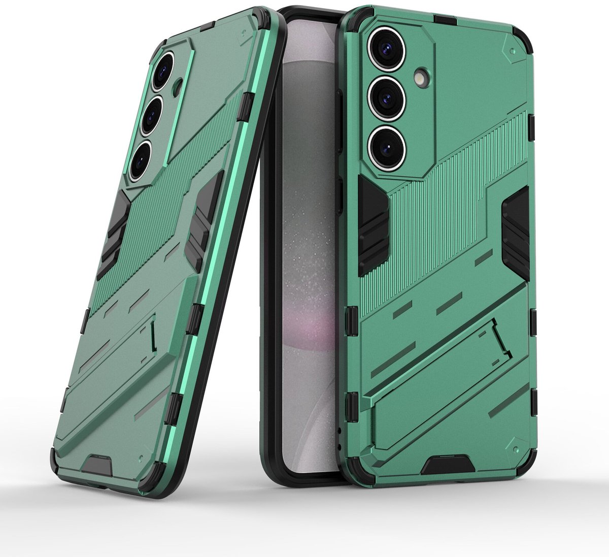 Solidenz StandGuard Xtreme geschikt voor Samsung Galaxy S25 Plus hoesje - Groen