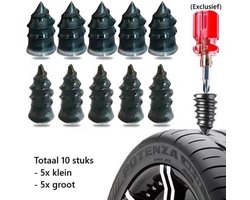 TLVX 10 stuks Rubberen Banden Reparatie Schroeven – Leeglopende Autoband repareren na spijker of schroef – Tire Film Nails – Auto – Motor – Scooter – Step – Fatbike Band reparatie nagel kit