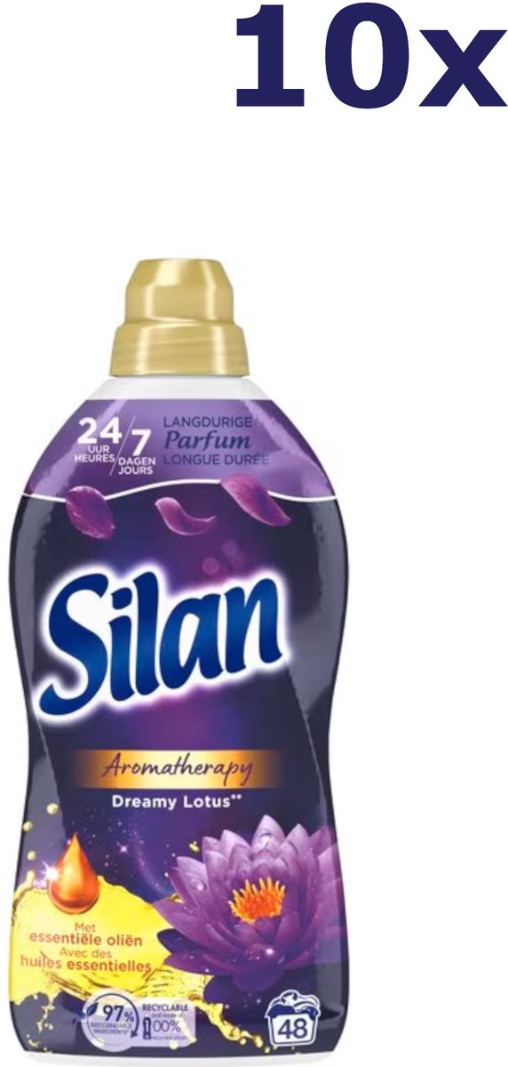 10x Silan Wasverzachter - 48sc1,05ml - aromatherapy - dreamy lotus
