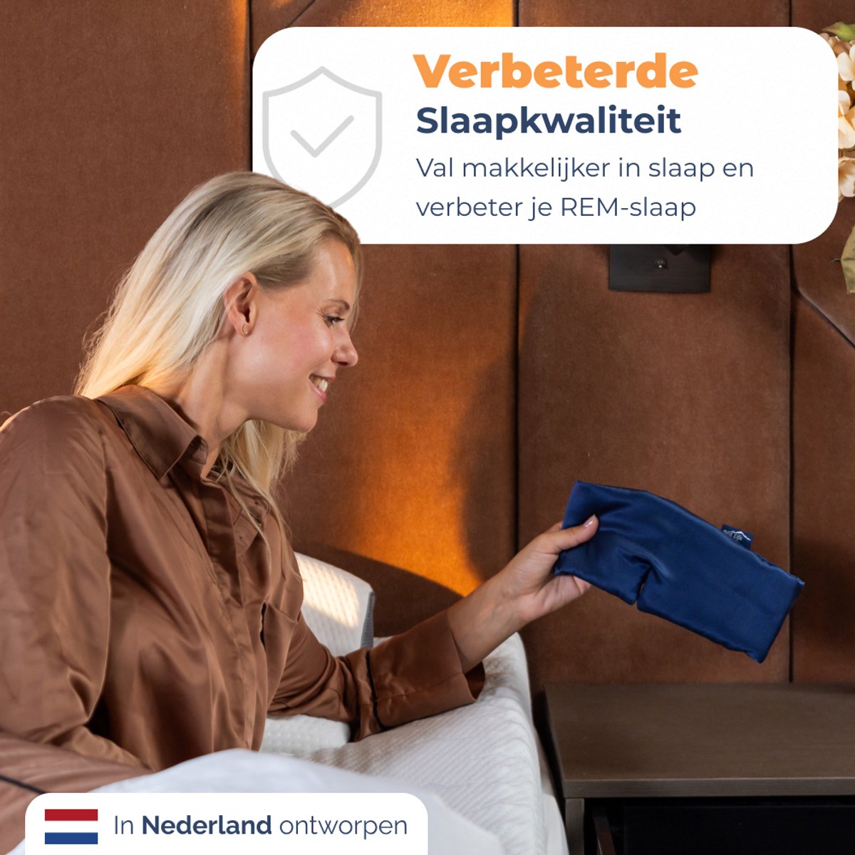 Best Life Zijden Slaapmasker - Oogmasker Slaap - Vrouwen & Mannen - Navy — afbeelding 7