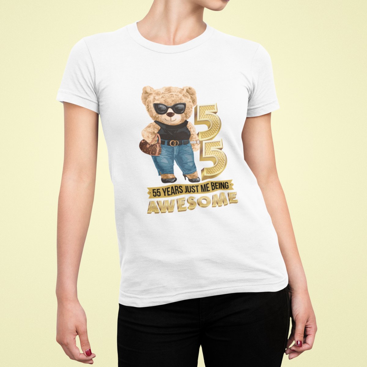 55 Jaar Verjaardag cadeau T-shirt - Wit T-shirt Vrouwen - Maat XXL - Verjaardag Cadeau Vrouwen - Limited Edition