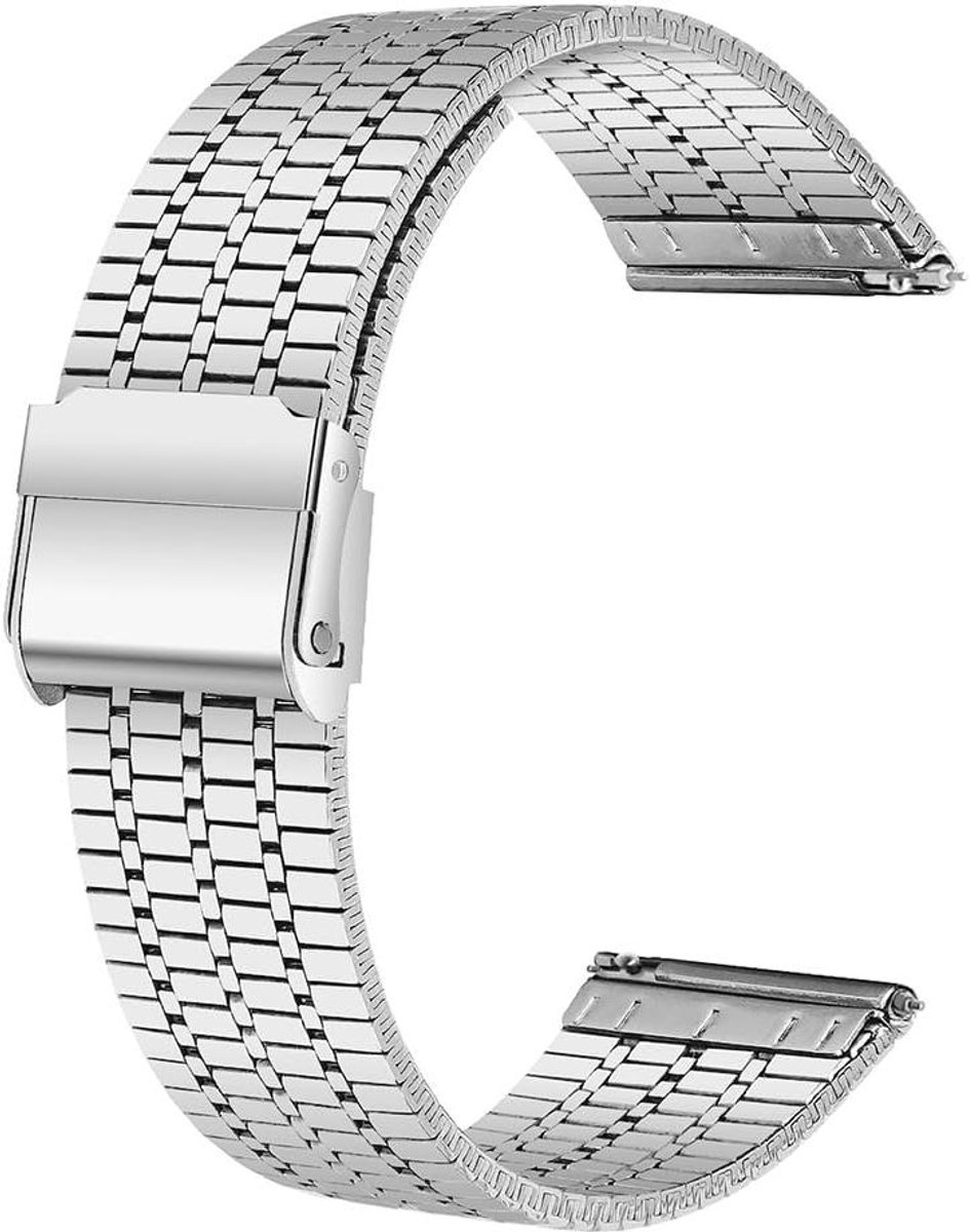 Snelle Release Horlogeband van RVS met Metalen Gesp en Sluiting - Smartwatch Band voor Mannen en Vrouwen