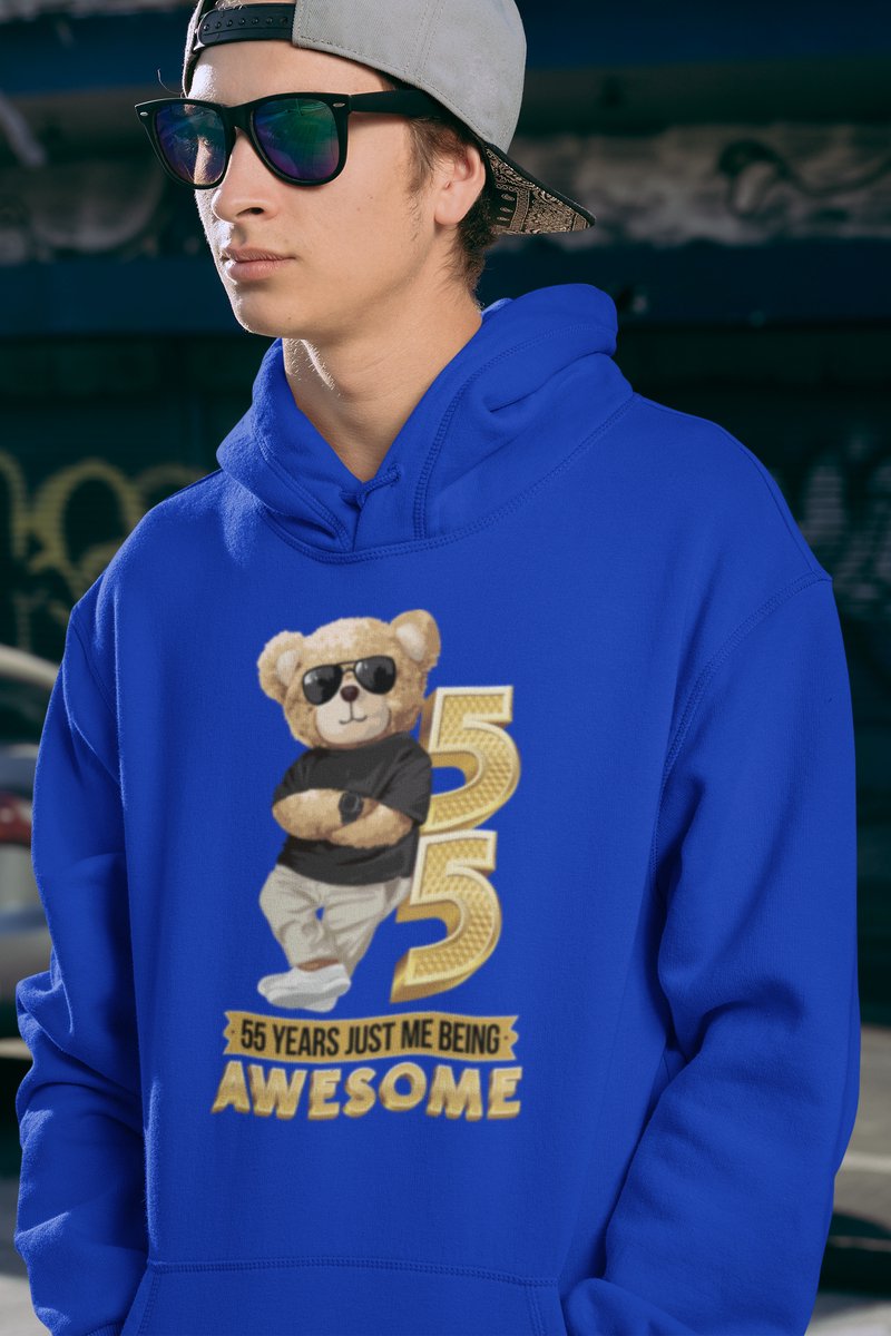 55 Jaar Verjaardag cadeau Hoodie - Blauw Hoodie Mannen - Maat XL - Verjaardag Cadeau Mannen - Limited Edition
